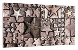 Pintdecor All Stars afbeelding, hout, goud/zilver/gespikkeld, 140 x 70 x 6 cm, gemaakt in Italië