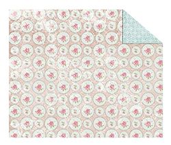 URSUS 11894602 Lot de 10 feuilles de papier photo double face Motif rose shabby chic Format A4 300 g/m²