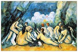 ArtPlaza TW92131 Cezanne Paul Large Bathers I Decorative Panel, Wood MDF, Multicolour, 135x90 Cm