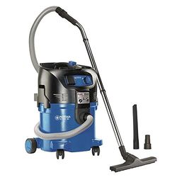 Nilfisk 107407544 - Aspirador monofásico de agua y polvo, 1500 W, depósito 30 l, caudal de aire 3700 l/min, color negro y azul