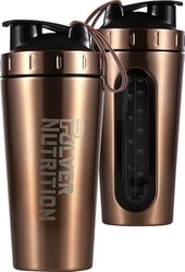 Pulver Premium RVS Shakebeker & Thermosbeker – Proteïne Shaker – Shake - BPA Vrij – 1000 ml - Shaker - Rose gold