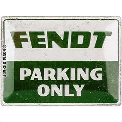 Nostalgic-Art Retro Fendt - Parking Only - Gift Idea for Tractor Fans - Metal Vintage Design for Decoration - 30 x 40 cm
