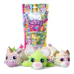 Cutetitos Candyitos, Peluches de 17 cm, Juguetes de Peluche Suaves y perfumados, adorables Peluches envueltos con dulzura, niños y coleccionistas, Aptos para niñas y niños