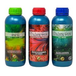 Madame Grow - Abono Universal para Plantas Verdes - Nutrición y Crecimiento - Formula Orgánica - 3 x 1 L
