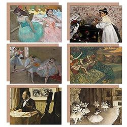 Artery8 Edgar Degas Ballet Rehearsal Stage Dancers Classroom Masked Girls Fine Art Greeting Card Pack of 6