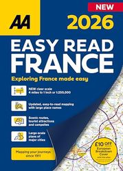 AA Easy Read France 2026 spiral bound (AA Road Atlas) (AA Road Atlas France) (France Road Atlas)