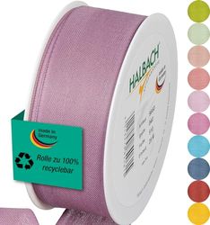 Halbach Seidenbänder Cadeaulint | breedte 40mm lengte 25m | lint made in Germany | cadeaulinten in verschillende kleuren en breedtes, perfect voor verpakking en decoreren, kleur: pale berry