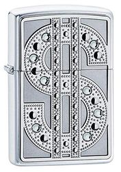 Zippo Bling Emblem Lighter - High Polished Chrome