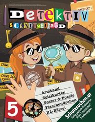 Detektiv Schnitzeljagd Kindergeburtstag ab 5 Jahren für Junge & Mädchen: Schatzsuche in der Spionage-Akademie: Findet mit dem Detektiv-Armband den Schatz!