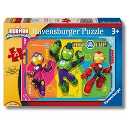 Ravensburger - Puzzles Marvel: Iron Man​​ | Puzzle 3 Años O Más | Puzzles 3 Años O Más De 35 Piezas | Rompecabezas Niños De 26 X 18 Cm | Ravensburger Puzzle