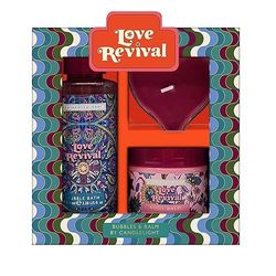 Heathcote & Ivory Love Revival-Bubbles & Balm By Candlelight (Bubble Bath 100ml, Body Cream 60ml, Scented Candle 30g) - Pampering Bath and Body Set for a Blissful Evening