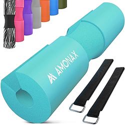 Amonax lange halter kussen, extra dikke nekpad barbell pad nekbescherming voor hip thrust en squat en andere oefeningen, fitness krachttraining voor mannen en vrouwen (turquoise)