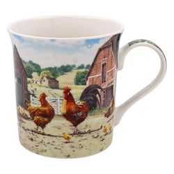 Lesser & Pavey Cockerel & Hen Mug | Ceramic Coffee Mugs for Home or Work | Premium Design Mugs for All Occasions | Lovely Mugs for Tea, Coffee & Hot Drinks - Macneil Studios