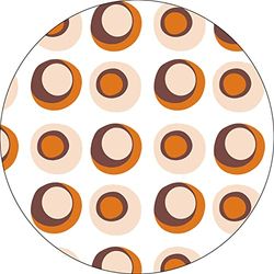 Bonateks, Ronde digitaal bedrukte muismat, antislip onderkant, voor kantoor en thuis, diameter: 22 cm