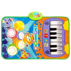 Playgro Rhythm and Jam Melody Mat, muziektapijt, Rhythm and Jam, interactief tapijt met piano-, drum-, viool-, trompet- en accordeongeluiden