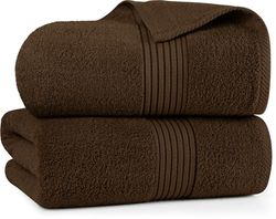 Utopia Towels - Premium Jumbo Bath Towel 2 Pack - 100% Cotton Highly Absorbent and Quick Dry Extra Large Bath Towel - Super Soft Hotel Quality Towel (35 x 70 Inches, Brown)