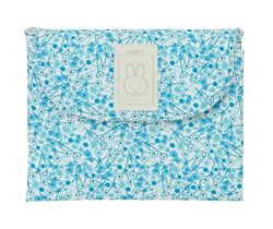 MIFFY MUM GARDEN - Cambiador de Bebé, con Material Reciclado, Repelente al Agua, Práctico y Cómodo, Resistente y Versátil, 40x50 cm, Color Turquesa floral