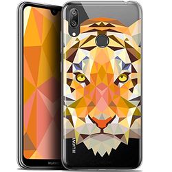 Beschermhoes voor Huawei Y7/Prime/Pro 2019, ultradun, Polygon Animals Tiger