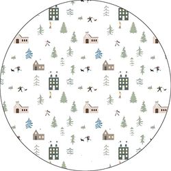 Bonateks, Round Digital Printed Mouse Pad, Non-Slip Base, for Office and Home, Diameter:22cm