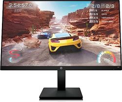 HP X27 Gaming Monitor, 165Hz, IPS, Full HD (1920 x 1080), 27 Inch, 1ms response time, AMD Freesync Premium, Height and tilt adjust stand, (1 HDMI, 1 DP) - Black