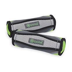 Gaiam Handgewichten voor dames en heren, zachte halter, wandelhandgewichtsets met polsband, wandelen, hardlopen, fysiotherapie, aerobics, set van 2 x 2 kg gewichten
