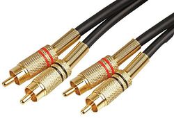 Pro Signal PSG00461 2x Phono (RCA) Mannelijk naar 2x Mannelijk Lead, 5m, Zwart