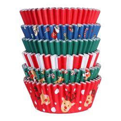 PME Christmas Foil-Lined Cupcake Cases - Santa Mix (Pack of 100)