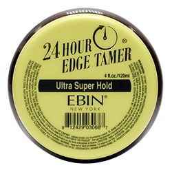 EBIN NEW YORK 24 Hour Edge Tamer, Ultra Super Hold, 4 Oz - Nessuna desquamazione, nessun residuo bianco, lucentezza e consistenza liscia con olio di argan e olio di ricino