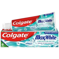 Colgate MaxWhite Cristales Blancos, Pasta de Dientes Blanqueadora, Sensación de Frescor Duradero, 75ml