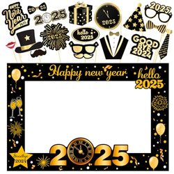 New Year Photo Booth Frame 2023 - Pack of 36, New Years Photo Booth Props 2023 | Happy New Year Decorations 2023 | New Years Eve Party Supplies 2023 | New Year Selfie Picture Frame, 2023 Photo Props