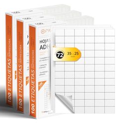 Feuilles A4 d'Étiquettes Adhésives Blanches, Créez vos Autocollants Personnalisés toute Surface, Papier A4 Adhésif Sécurisé, Étiquette Adhésive à Imprimer - Ofituria (72 par feuille, 300 feuilles)