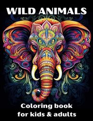 Wild Animals Coloring Book: Coloring Book with mandala-style wild animals