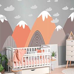 Adesivo da parete per bambini, decorazione gigante, stile scandinavo, per camera, bambino, 70 x 130 cm