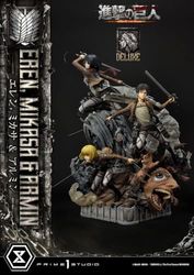 Prime 1 Studio L'ATTAQUE Des Titans - Eren, Mikasa & Armin - Estatua Ultimate del. 72cm