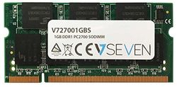 V7 V727001GBS V7 1GB DDR1 PC2700 - 333Mhz SO DIMM Notebook módulo de memoria - V727001GBS