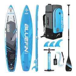Bluefin Cruise 15' upppumpbar paddleboard | Vuxen SUP-bräda | Bluefin Cruise 15' SUP| Tandem 15 fot paddleboard | tillbehör för paddleboard ingår