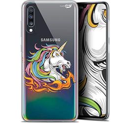 Caseink fodral för Samsung Galaxy A70 (6.7) Gel HD [ ny kollektion - mjuk - stötskyddad - tryckt i Frankrike] eld enhörning