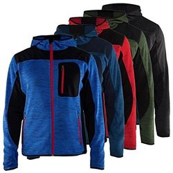 Stickad jacka "4930" med softshell – blad
