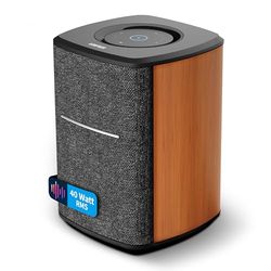Edifier MS50A - Haut-Parleur WiFi Samrt avec Bluetooth et Fonction stéréo sans Fil Fonctionne avec Amazon Alexa, Apple AirPlay 2, Spotify, etc. Marron