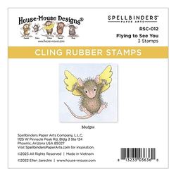Spellbinders Sellos de goma adhesivos Flying to See You de la colección House-Mouse Everyday