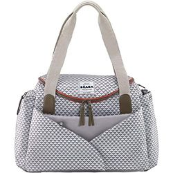 BÉABA, Sac avec Grand espace à langer cocoon Sydney II, Modulable, Grande contenance, Rangements multiples, Pochette repas isotherme, Système attache poussettes, Anses transport, Gris corail