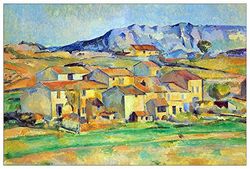 ArtPlaza TW92142 Cezanne Paul - Montaigne Sainte-Victoire, from the Environment beu Gardanne of view decoratieve panelen, hout MDF, veelkleurig, 90 x 60 cm