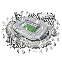 Iconic Puzzles, Juventus Allianz Stadium, Puzzle di Legno per Adulti e Bambini, Legno 100% Sostenibile, Taglia L 500 Pezzi