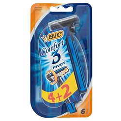 Bic Comfort 3 Pivot Paquet de 6 rasoirs jetables à 3 lames