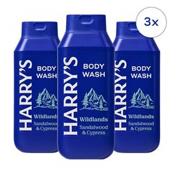 Harry's Men's Body Wash, Wildlands, 473ml, Pack of 3 - No Parabens, Sulfates, or Dyes