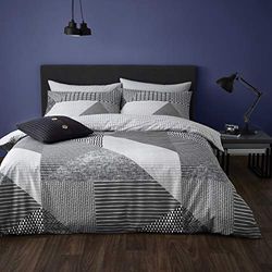 Catherine Lansfield Hometextiles, bedlinen, Duvet Set, cotton, Grey, 200x200+80x80(2)