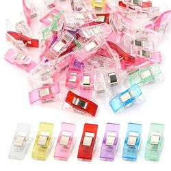 50 PCS Quilting Clip, 27 x 10 mm Accessori Cucito Mollette per Stoffa Cucito Fai da te Quilting Clip Uncinetto