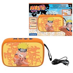 Lexibook, Naruto, Altavoz Bluetooth portátil, inalámbrico, USB-C, Tarjeta SD/TF, batería Recargable, Naranja, BT018NA