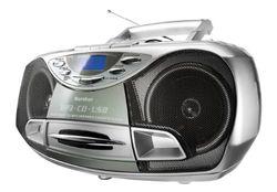 Karcher CD-radio RR 510N - Boombox met cd-speler, FM-radio, cassettespeler, MP3-speler via CD of USB, zilver