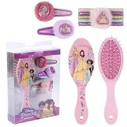 CERDÁ LIFE'S LITTLE MOMENTS - Set Accesorios Pelo Niña De 8 Piezas De Princesas Disney - Licencia Oficial Disney, Multicolor